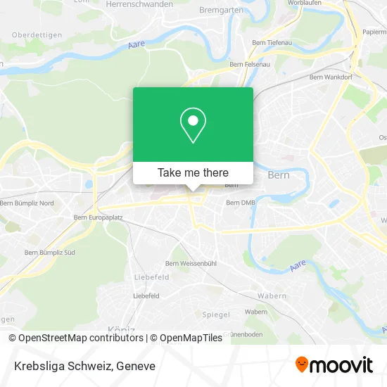Krebsliga Schweiz map