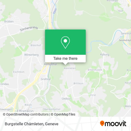 Burgstelle Chämleten map