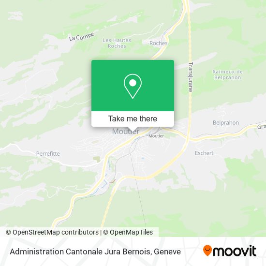 Administration Cantonale Jura Bernois map
