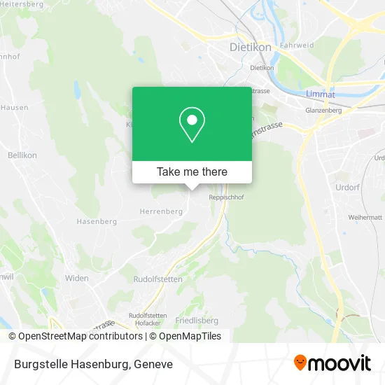 Burgstelle Hasenburg map