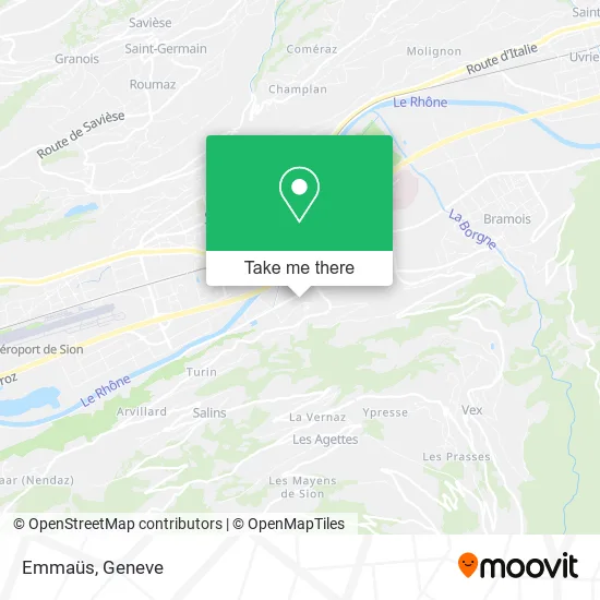 Emmaüs map