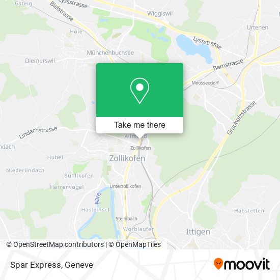 Spar Express map