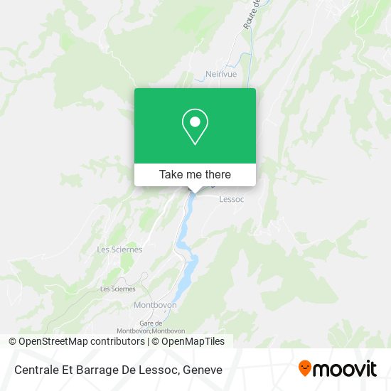 Centrale Et Barrage De Lessoc map