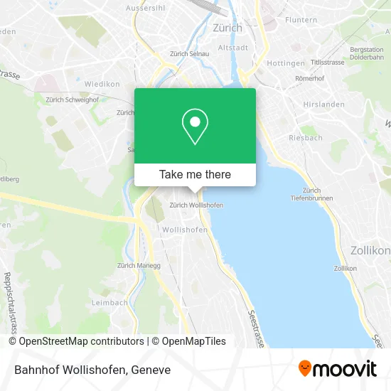 Bahnhof Wollishofen map