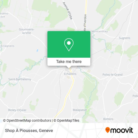 Shop À Piousses map