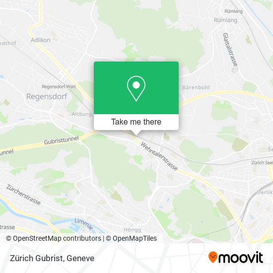 Zürich Gubrist map