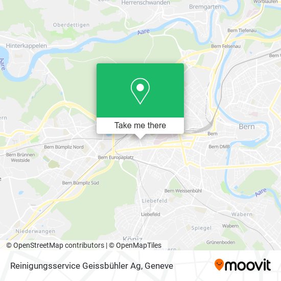 Reinigungsservice Geissbühler Ag map