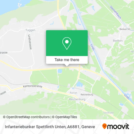 Infanteriebunker Spettlinth Unten, A6881 map