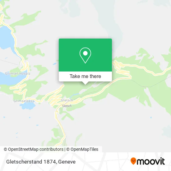 Gletscherstand 1874 map