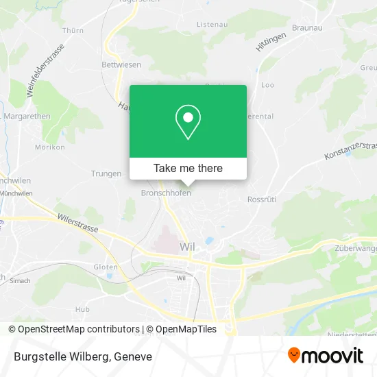 Burgstelle Wilberg map