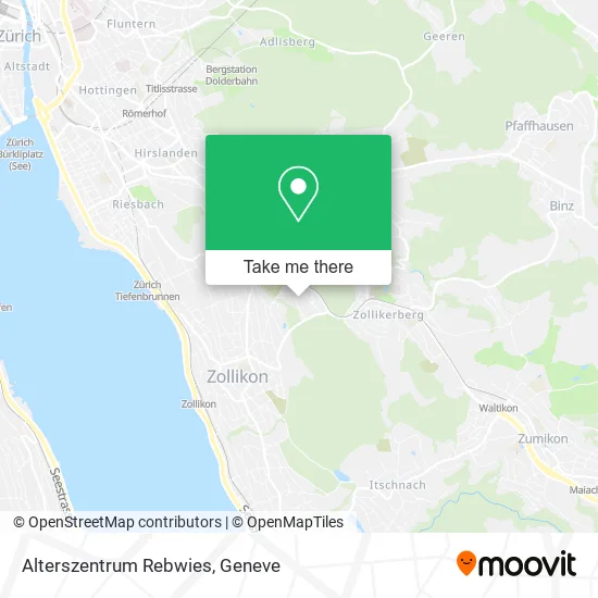 Alterszentrum Rebwies map