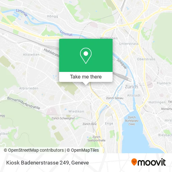 Kiosk Badenerstrasse 249 map
