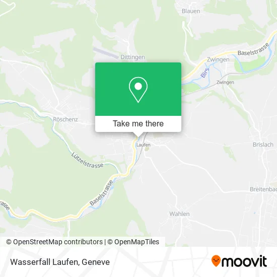 Wasserfall Laufen map
