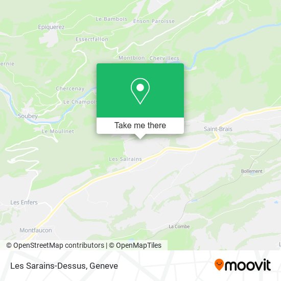 Les Sarains-Dessus map