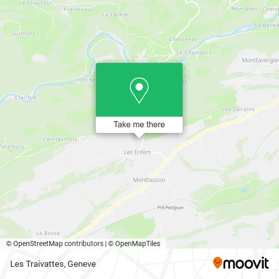 Les Traivattes map