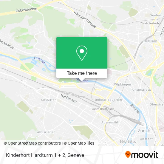 Kinderhort Hardturm 1 + 2 map