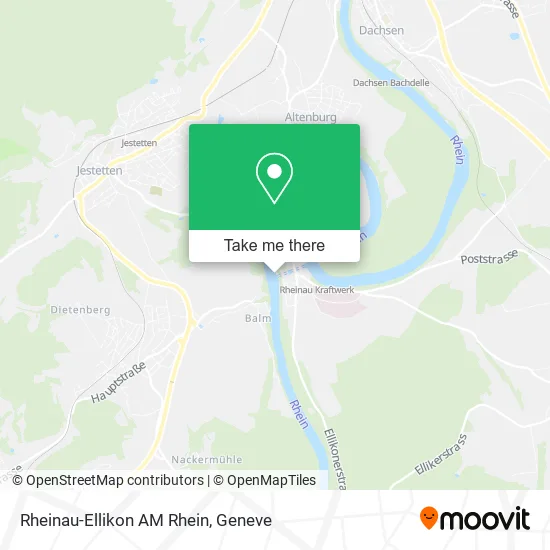 Rheinau-Ellikon AM Rhein map