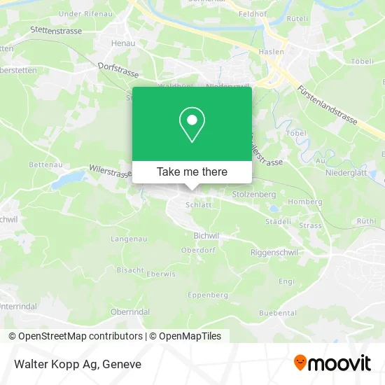 Walter Kopp Ag map