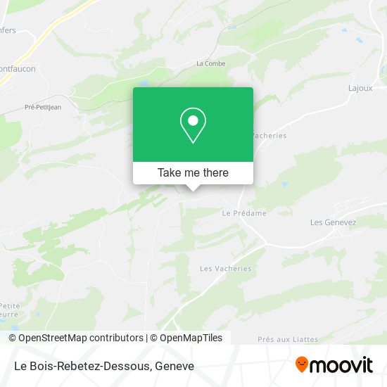 Le Bois-Rebetez-Dessous map