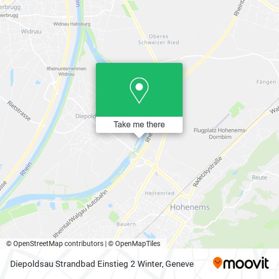 Diepoldsau Strandbad Einstieg 2 Winter map