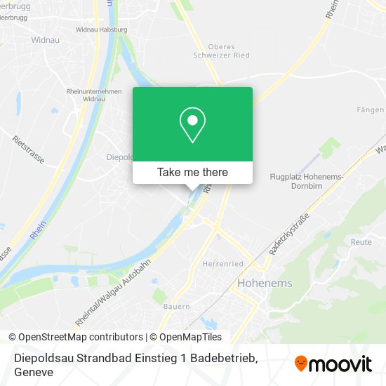 Diepoldsau Strandbad Einstieg 1 Badebetrieb map