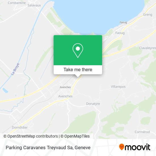 Parking Caravanes Treyvaud Sa map