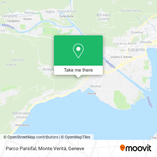 Parco Parsifal, Monte Verità map