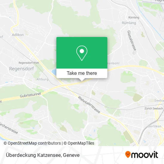 Überdeckung Katzensee map