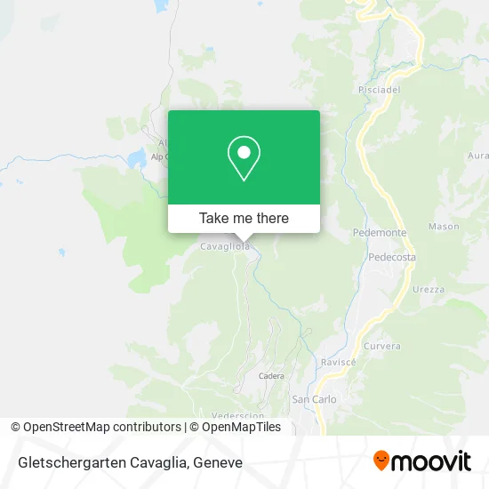 Gletschergarten Cavaglia map