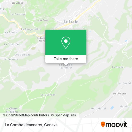 La Combe-Jeanneret map