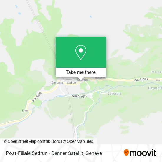 Post-Filiale Sedrun - Denner Satellit map
