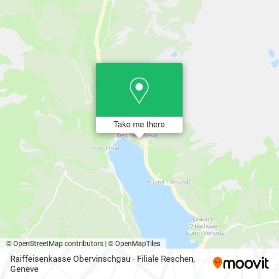 Raiffeisenkasse Obervinschgau - Filiale Reschen map