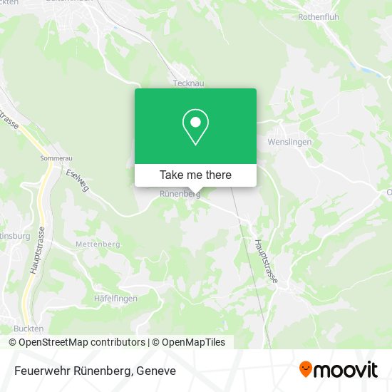 Feuerwehr Rünenberg map