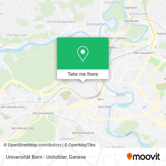 Universität Bern - Unitobler map