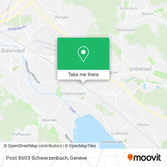 Post 8603 Schwerzenbach map