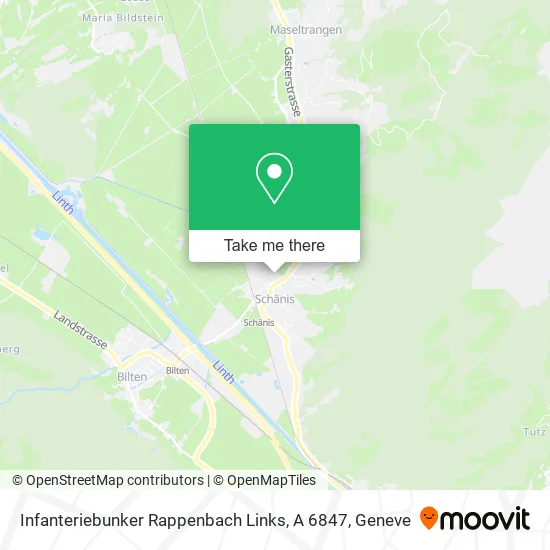 Infanteriebunker Rappenbach Links, A 6847 map