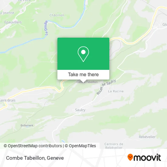 Combe Tabeillon map