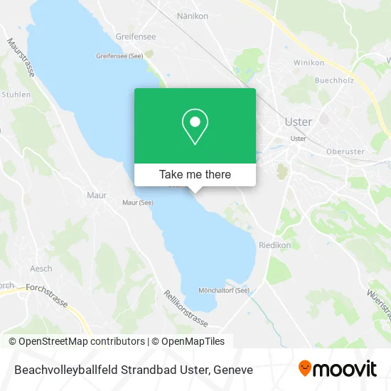 Beachvolleyballfeld Strandbad Uster map