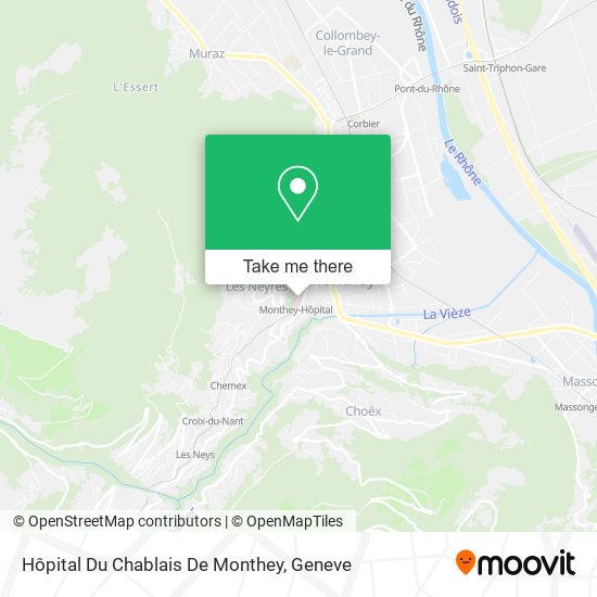 Hôpital Du Chablais De Monthey map