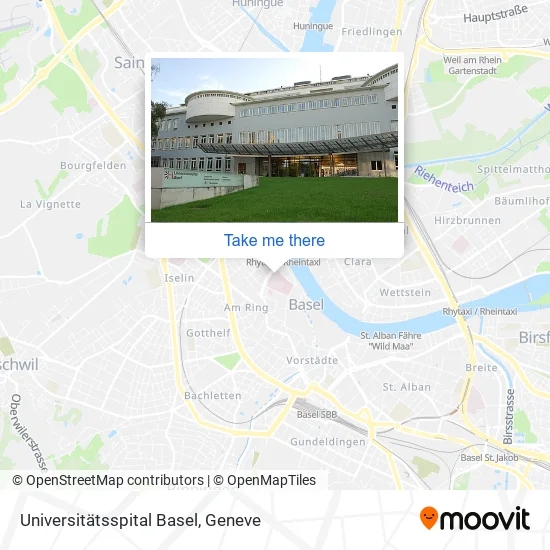 Universitätsspital Basel map