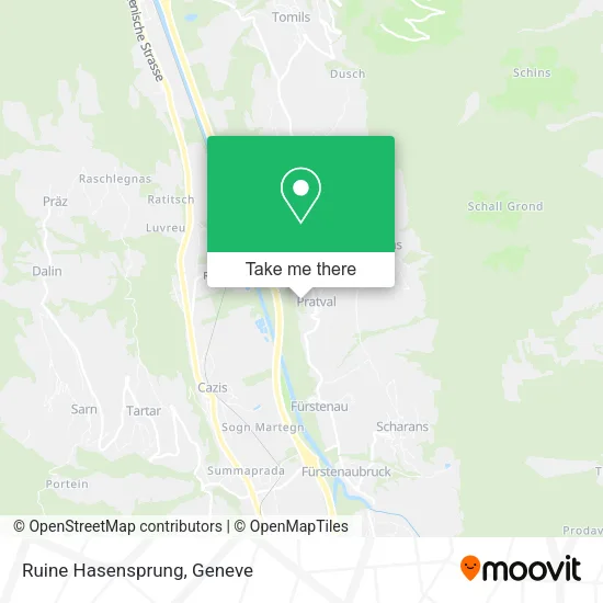 Ruine Hasensprung map