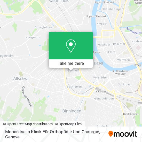 Merian Iselin Klinik Für Orthopädie Und Chirurgie map