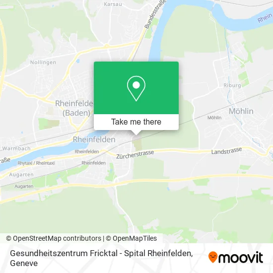 Gesundheitszentrum Fricktal - Spital Rheinfelden map