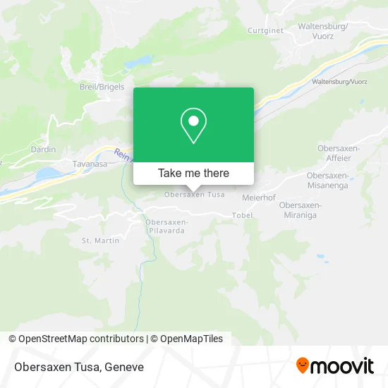 Obersaxen Tusa map