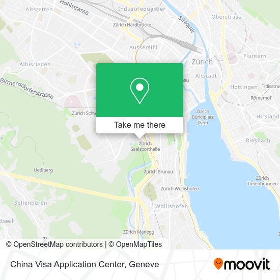 China Visa Application Center map