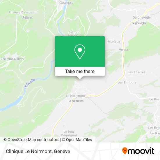 Clinique Le Noirmont map