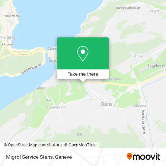 Migrol Service Stans map