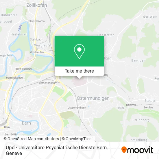 Upd - Universitäre Psychiatrische Dienste Bern map