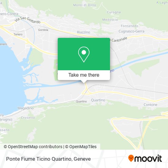 Ponte Fiume Ticino Quartino map