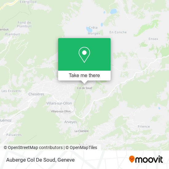 Auberge Col De Soud map